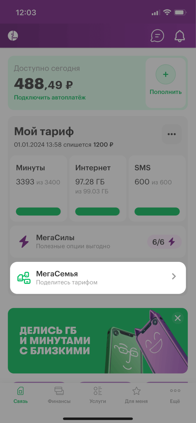 МегаСемья услуга от МегаФона: описание, условия подключения Хабаровский край